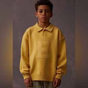 Unisex Kids Essentials Fear of God Knit Polo Sweater